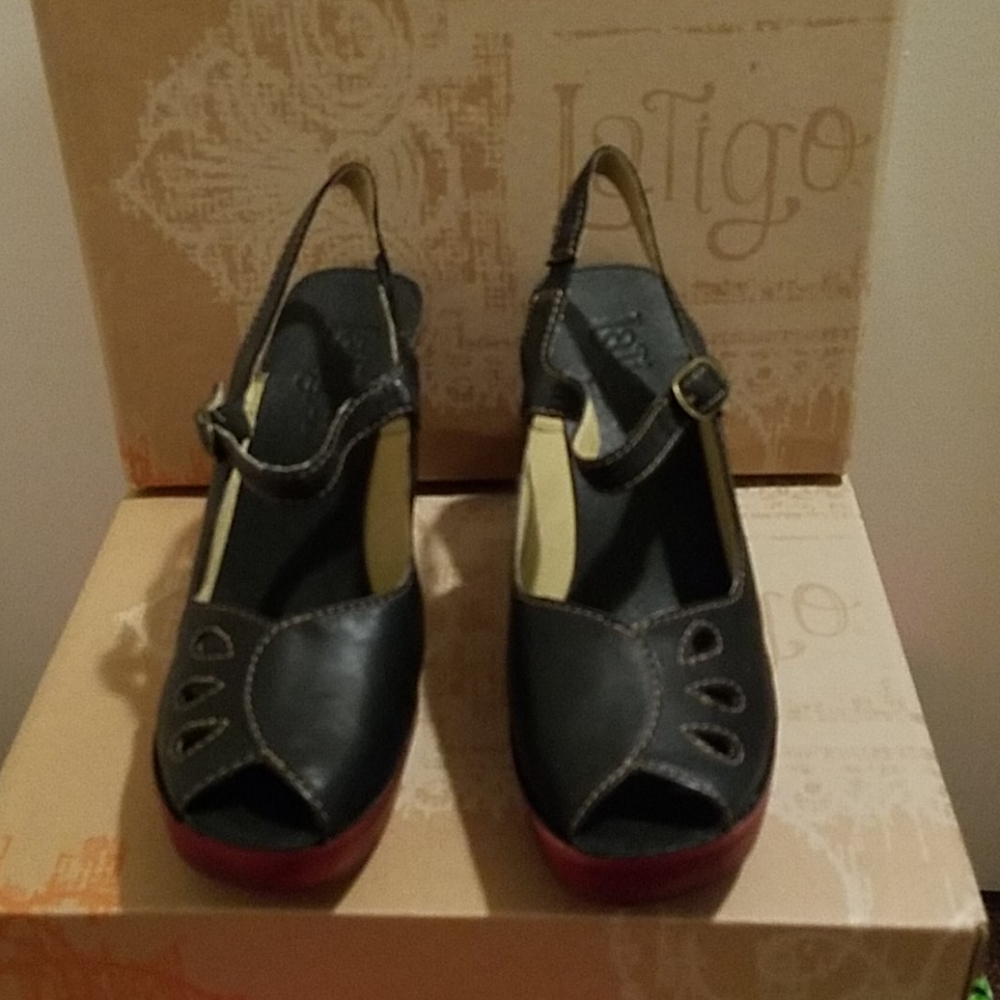 Anthropology: Sling Back Genuine Leather (NWB)
